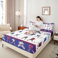 thumbnail image 4 of Homewish Boys Ice Hockey Print Twin Sheet Sets 3pcs,Sport Theme Twin Fitted Sheet Microfiber,Ball Gamer Breathable Flat Sheet,Super Cozy Room Decor, 4 of 7