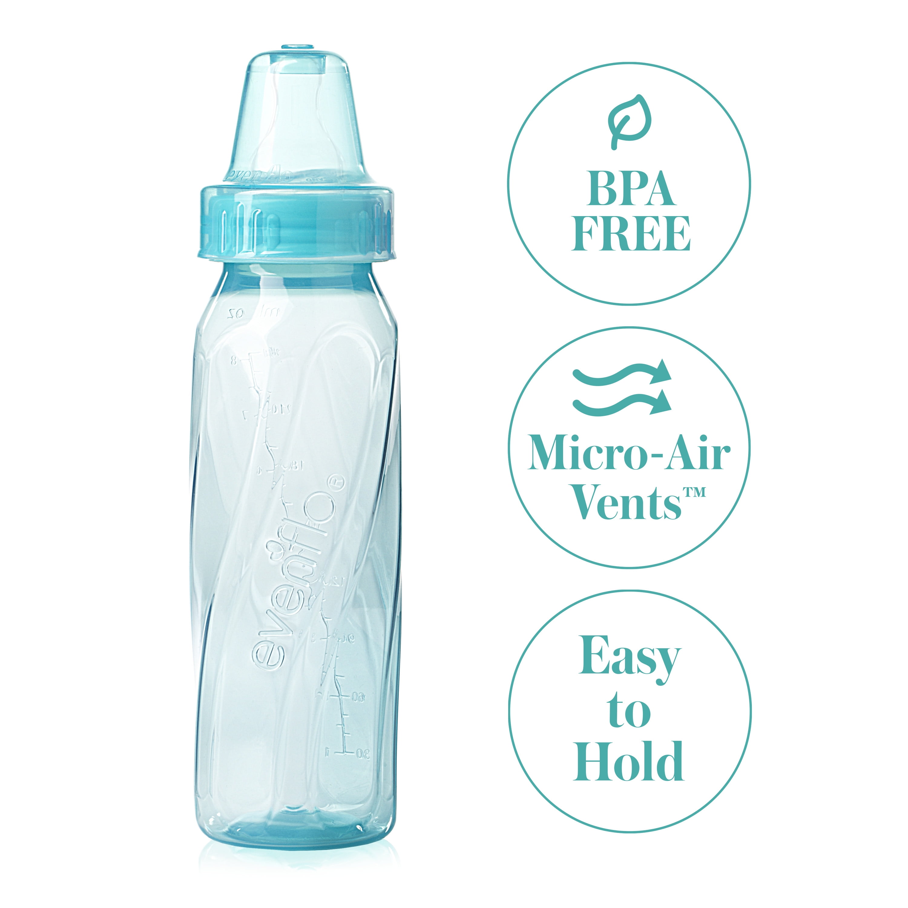 Evenflo Feeding Classic Tinted Plastic And Silicone Baby Bottles