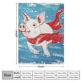 thumbnail image 4 of Orinice Flying Pig Sherpa Blanket Cartoon Animal Throw Blanket Super Soft Fuzzy Blanket Thick Warm Fleece Blankets for Couch Bed 50x60in, 4 of 6