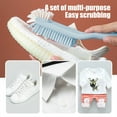 thumbnail image 6 of Soft Bristle Cleaning Brush - Multipurpose Household Brush for Shoes, Laundry, Bathroom & Kitchen, Gentle Non-Damaging Scrubbing, 10-Inch Handle with Hanging Ring, 6 of 6