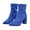Blue, variant on Women's Sock Boots, Pointy Ankle Trendy, Pull-On Mid-Calf Casual Block Low Heel Pointy Toe Boots for Women, 5.5