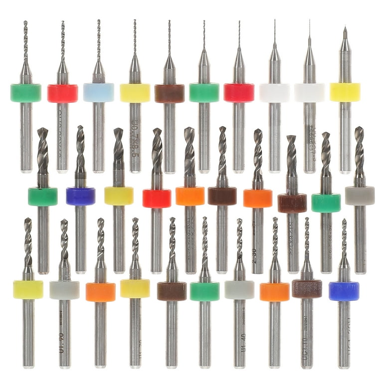 30pcs Micro Drill Bit Set Jewelry Drill Small Drill Bit Set for Circuit Board Jewelry Engraving, Size: 3.8X0.7CM