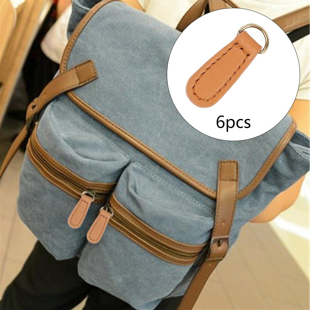 2pcs Leather Zipper Pull Tags Zip Puller Handbag Repair Accessory - Red, as  described 