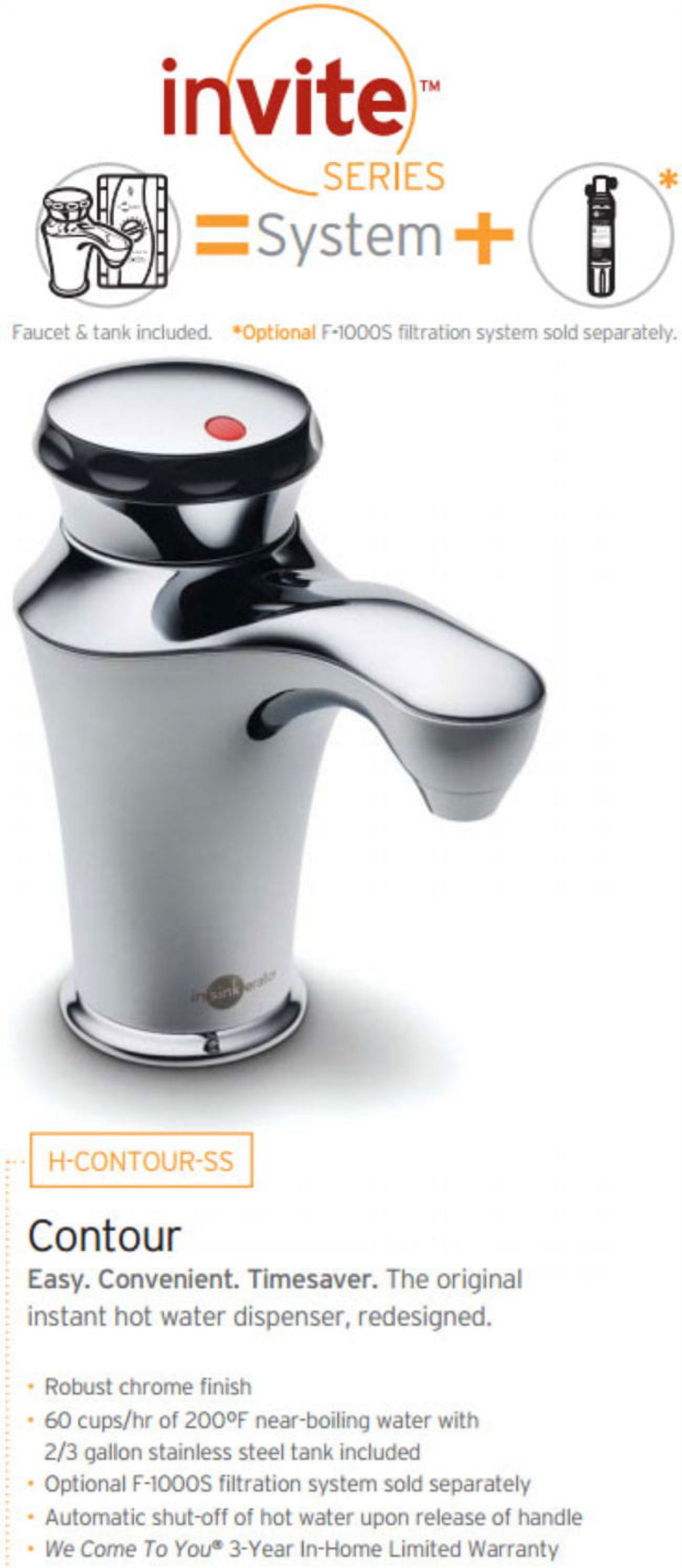 In Sink Erator H-CONTOUR-SS Hot Water Dispenser, Silver - Walmart.com