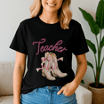 thumbnail image 2 of These Boots Are Made For Teaching School TShirt, Cowboy Teacher Shirt, Western Cowgirl Teacher Tee, These Boots Teaching Shirts,Back to School,First Grade Gift,Teacher Life shirt, 2 of 5