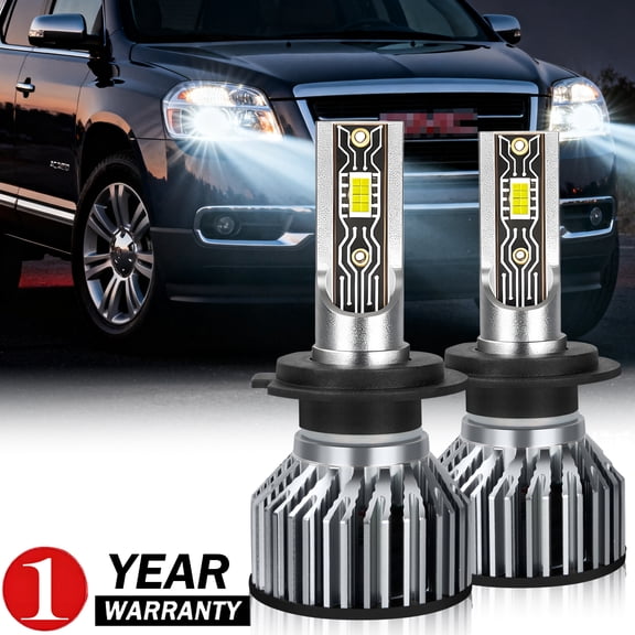 For GMC Acadia 2007 2008 2009 2010 2011 2012 2*Led Headlights 6000K Bulbs