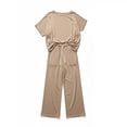 thumbnail image 5 of Two Piece Sets for Women Going out Round-Neck Short Sleeve And Long Pants Casual 2PC Sets, 5 of 7