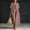 *Wine, variant on ClodeEU Women's Striped V Neck Short Sleeve Linen Blend Midi Dress, Casual Loose Swing Sundress with Pockets Black,Women's Plus L