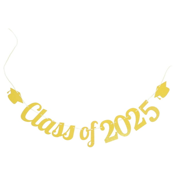 1 juego de pancarta para fiesta de graduación de la clase de 2025, pancarta con temática de graduación, adorno colgante para fotos y decoración de pared.