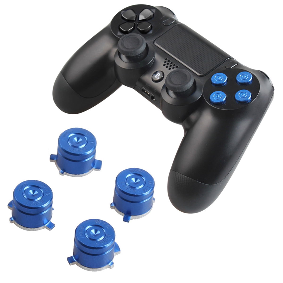 Replacement Standard Buttons Spare Accessories for PS4 Controller Metal Bullet Buttons -Blue - Walmart.com