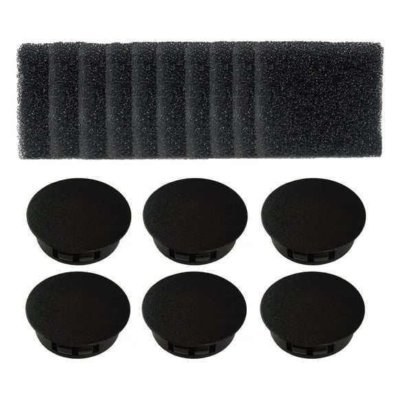 Delapan 10-Pack Pump Filter Sponge 6-Pack Black Plant Spacer Cover Compatible with AeroGarden Pumps Kit