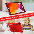 thumbnail image 5 of Kids Case for iPad mini 6th Generation, Heavy Duty Hybrid Rugged Stand Protective Shockproof Cover with Shoulder Strap, Red, 5 of 7