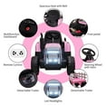 thumbnail image 6 of EastVita 12V Farm Driving Simulation Ride on Car Ride on Toys Electric Tractor with Trailer, Toddler Riding, with Remote Control, 7-LED Headlight/2+1 Gear Shift/MP3 Player/USB Port, 6 of 9