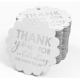 thumbnail image 4 of Inkdotpot Real Silver Foil Thank You Celebrating The Bride To Be Bridal Shower Tags Favor Hang Paper Tags 100 Pieces, 4 of 6