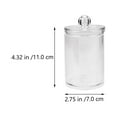 thumbnail image 2 of ELAYARD 3Pcs Rounded Cotton Swab Container with Protective Lid for Cotton Pads and Small Item Storage, 2 of 5