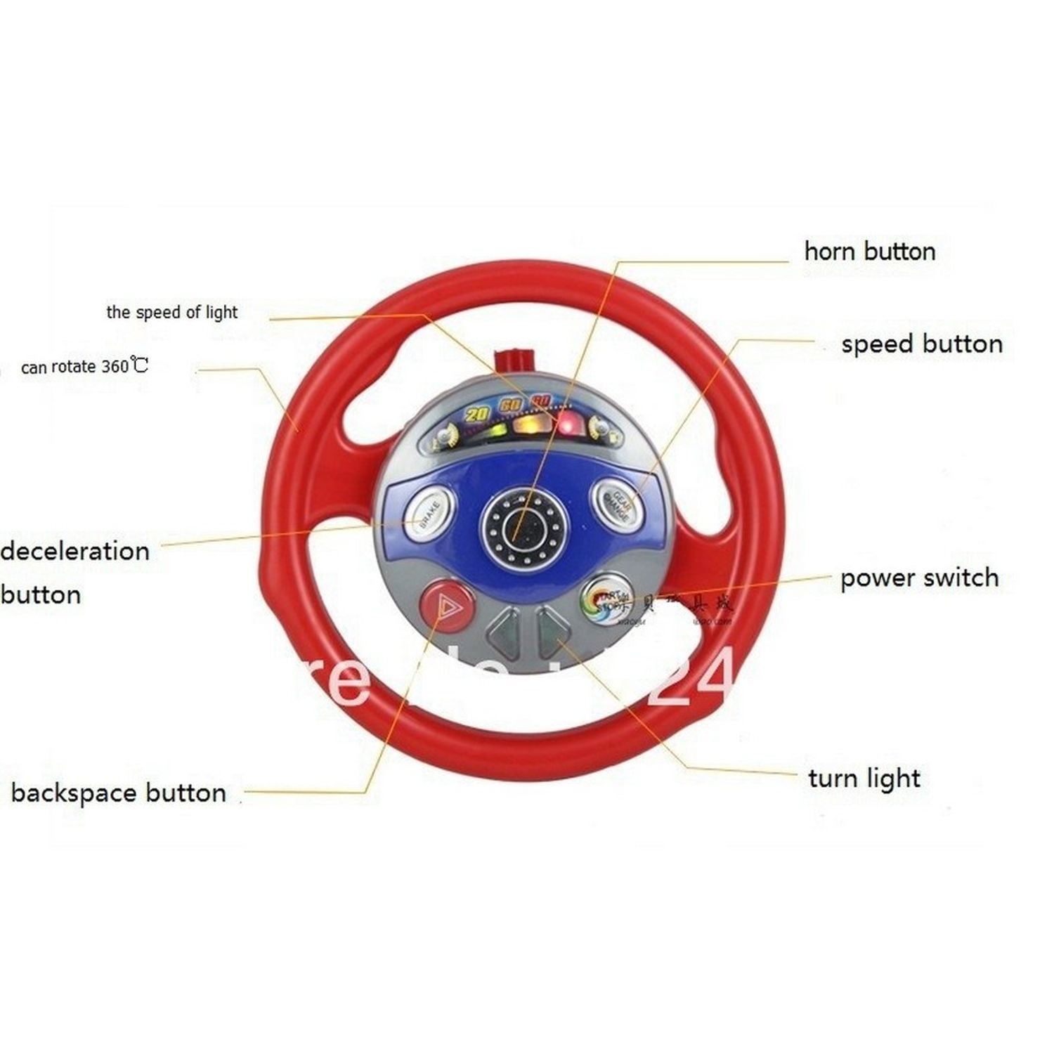 electronic backseat driver steering wheel toy