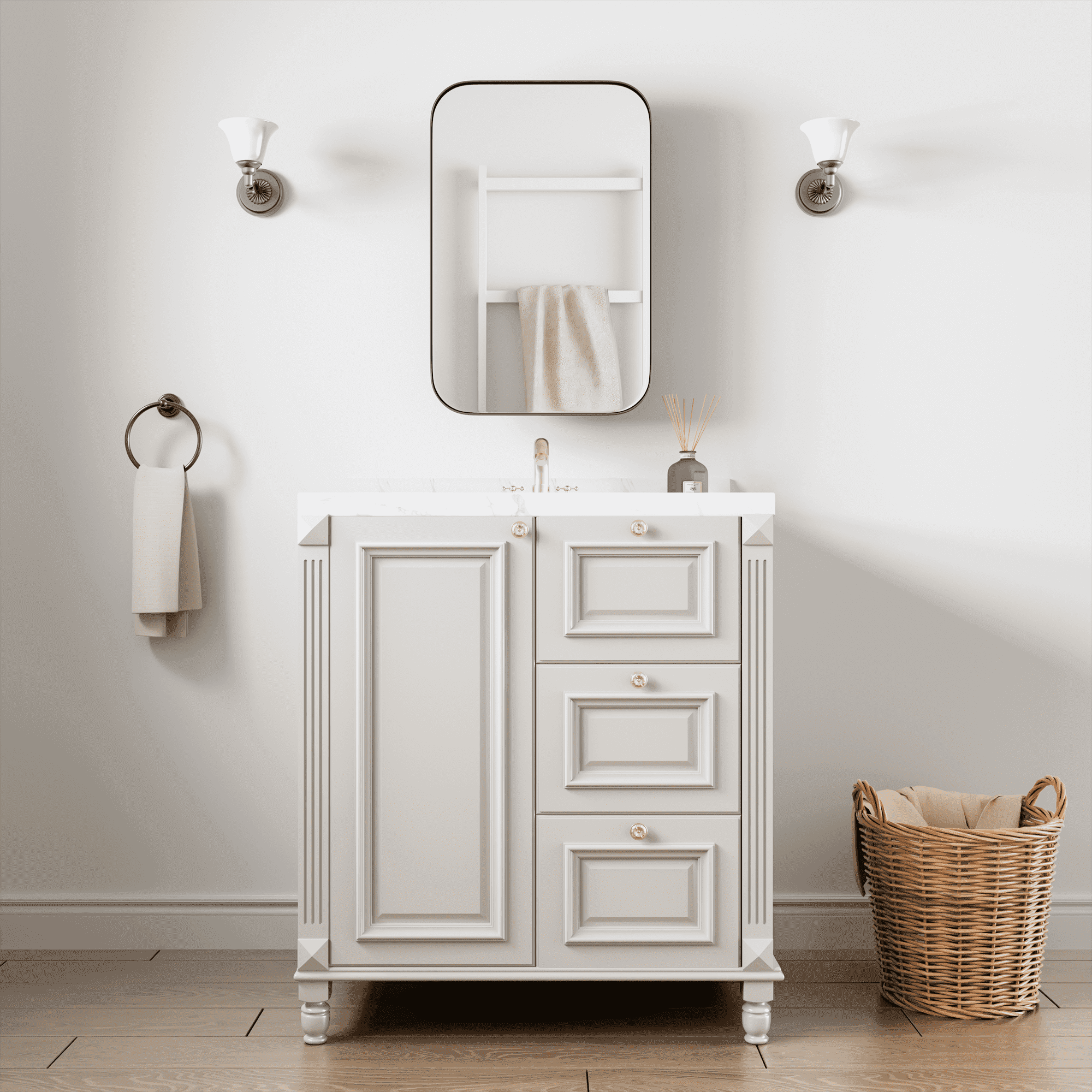 MAYEERTY 10"×7" Model H Black Iron Rectangular Mirror Cabinet Rounded Corners, Space-Saving for Small Bathrooms