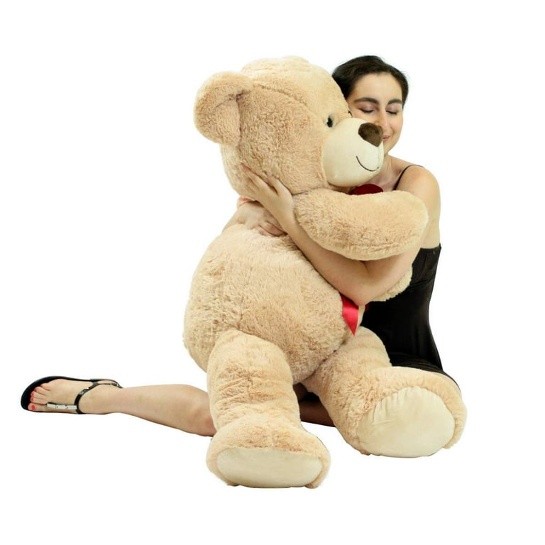 Giant 4 Foot Teddy Bear 48 Inches 122 cm Soft Big Plush Huge Stuffed Animal Beige Color