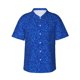 thumbnail image 1 of Balery Blue Circles Mosaic Camisas hawaianas de manga corta para hombre, camisas playeras de corte holgado, camisas de vacaciones con botones,Large, 1 of 7