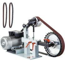 KFFKFF 2" x 82" Belt Grinder, 2HP 1500W, Versatile 3-in-1 Constant Speed Sander, 110V Bench Sander with 12" Wheel, Flat Platen Tool Rest, Ideal for Knife Crafting