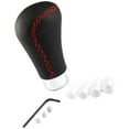 thumbnail image 3 of jinwen Gear Knob Aluminum Alloy PU Leather Modification Red Stitch, 3 of 9