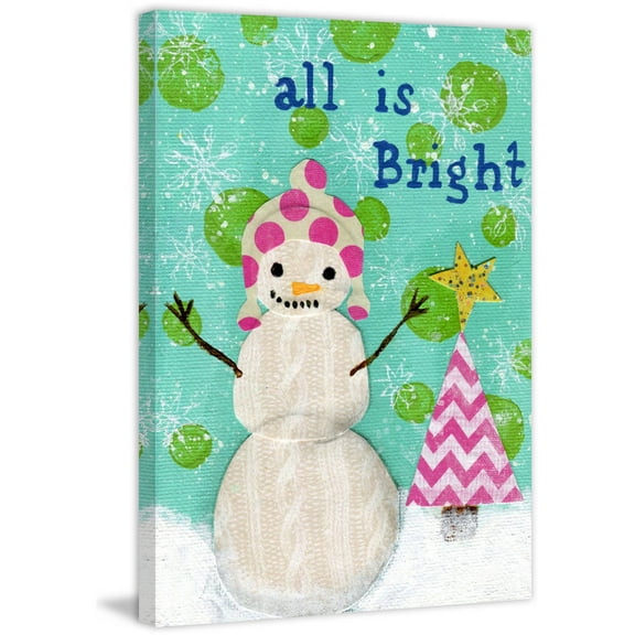 Marmont Hill "All Is Bright" by Jill Lambert Painting Print on Wrapped Canvas