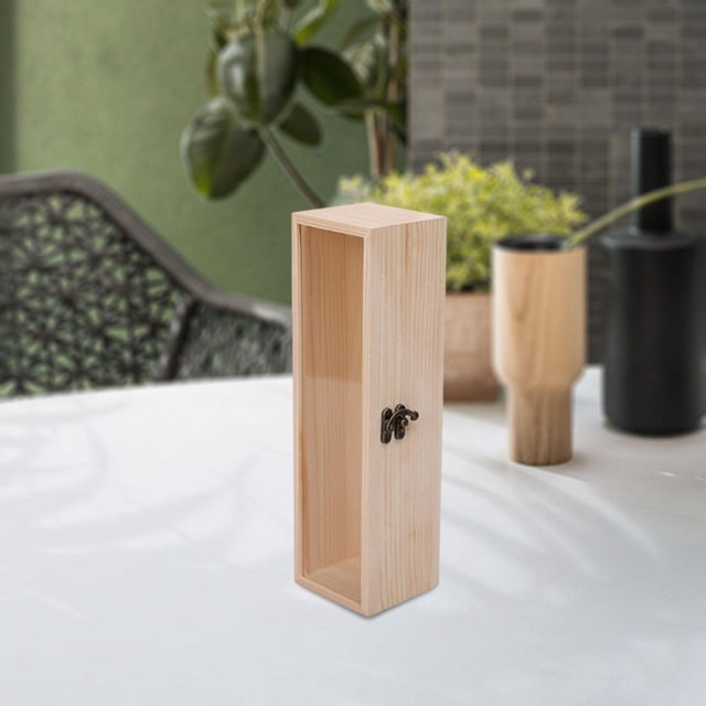 Caja organizadora de madera BLESIY sin terminar con tapa abatible 30cmx8.5cmx8cm
