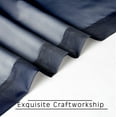 thumbnail image 3 of OVZME Sheer Kitchen Curtain Tiers 2 Pack, Light Filtering Small Curtains Short Bathroom Living Room Cafe Basement Voile Window Curtains, Top Rod Pocket, 42W x 24L Inches, Navy Blue, 3 of 5