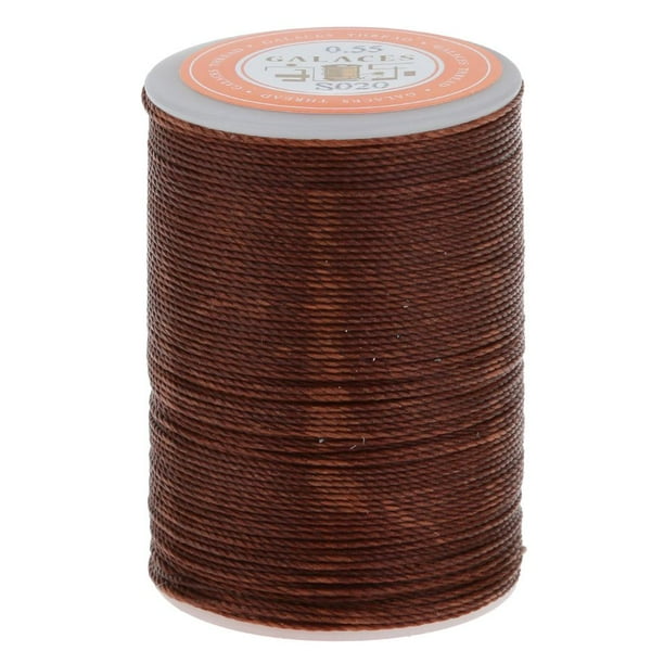 Línea encerada de hilo redondo 0,6 / 0,55 mm Bolso de cuero para manualidades de bricolaje Cartera Cordón de línea de costura Sunnimix Trabajo hecho a mano de cera cuerda