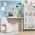 thumbnail image 6 of 12 Pack Large Cork Board Topboutique Felt Board Tiles Soundproof Wall Tiles with Self Adhesive Stickers & Pushpins Bulletin Board Wall Tiles Pin Boards for Home Office, 12" x 12", Blue, 6 of 8