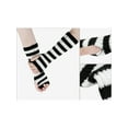 thumbnail image 3 of INSPIRE CHIC Women's 1 Pair Knitted Gloves Winter with Thumb Hole Y2K Cute for Christmas Black-White, 3 of 6