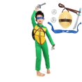 thumbnail image 1 of Disfraz de Tortugas Ninja Mutantes para niños, disfraz de TMNT, fiesta de cumpleaños, Halloween, actuación, vicio, Donatello Fivean  unisex, 1 of 2