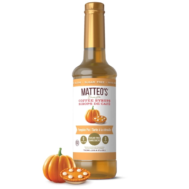 Matteo's Sugar Free Coffee Flavoring Syrup, Pumpkin Pie