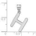 thumbnail image 4 of Diamond2Deal 14K Pendentif Initiale Lettre H en Or Blanc pour Femmes, 4 of 6