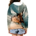 thumbnail image 6 of Xoenoiee Y2K Zip Up Hoodies for Teens Boys Girls Long Sleeve Hooded Sweatshirt Running Horse Print Streetwear Oversize Jackets for Kids, 14-16 Years, 6 of 7
