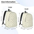 thumbnail image 4 of Rocae White And Gold Geometry for Durable Canvas Backpack Leisure Large Bag Travel Rucksack Multi-function Backpack Medium, 4 of 8