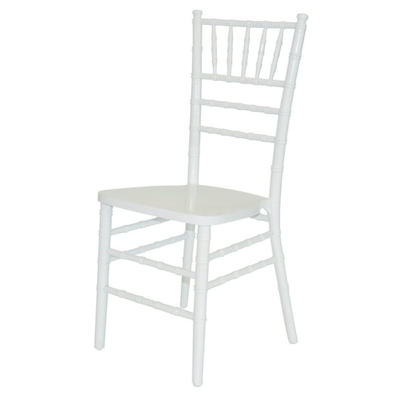 Chair - Chiavari Wood - White/White Cushion (4/Box)