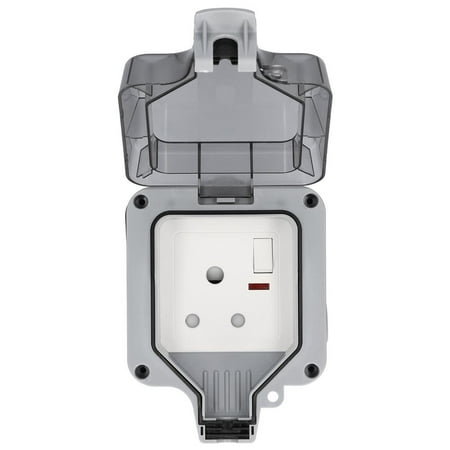 

Outdoor Weatherproof Socket IP66 Rated Splash-proof European 15A Rainproof Charging Switch Socket Industrial Power Outlet for Bathroom Garden