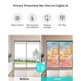 thumbnail image 4 of Window Privacy Film Beach Palm Leaves Stained Glass Window Film Decorative Sun Block Window Cover Summer Coastal Ocean Starfish Window Clings Static Adhesive Sticker for Bathroom 19.6"x39.3", 4 of 7
