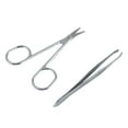 thumbnail image 3 of Unique BargainsWoman Silver Tone Flat Edge Tweezers Scissors Eyebrow Trimmer Tool, 3 of 3