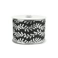 thumbnail image 3 of Homeford Christmas Embossed Vines Metallic Edge Wired Ribbon, Black, 2-1/2-inch, 10-yard, 3 of 4
