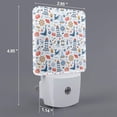 thumbnail image 2 of Uemuo Watercolor Nautical Night Light, Night Lights Plug into Wall, Dusk to Dawn Sensor Warm White Led Night Light 0.5W-UK, 2 of 9