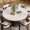 Walnut, variant on BEDEEP 43" Round Dining Table for 2-4 with Storage, Large Travertine Dining Table with Sintered Stone Top, Modern Pedestal Fluted Kitchen Table, BLack
