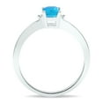thumbnail image 2 of SZUL Women's Blue Topaz and Diamond Classic Band in 10K White Gold, 2 of 5