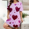 thumbnail image 6 of FAZVAOO Nightgowns for Women Short Sleeve Sleep Shirts Hearts Print Soft Sleepwear Size 18, 6 of 6