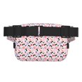 thumbnail image 3 of Picia Cartoon Cat And Heart Print Square Double-Layer Waist Bag Mini Adjustable Waist Belt Bag Exercise Running Travel Hiking, 3 of 9