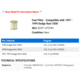 thumbnail image 2 of Fuel Filter - Compatible with 1997 - 1999 Dodge Ram 3500 1998, 2 of 2