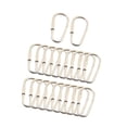 thumbnail image 4 of 20 piezas de llaveros, anillos, ganchos de metal, colgantes de acero inoxidable, piezas versátiles, forma de D, mosquetón de enlace rápido, hebilla de, 4 of 8
