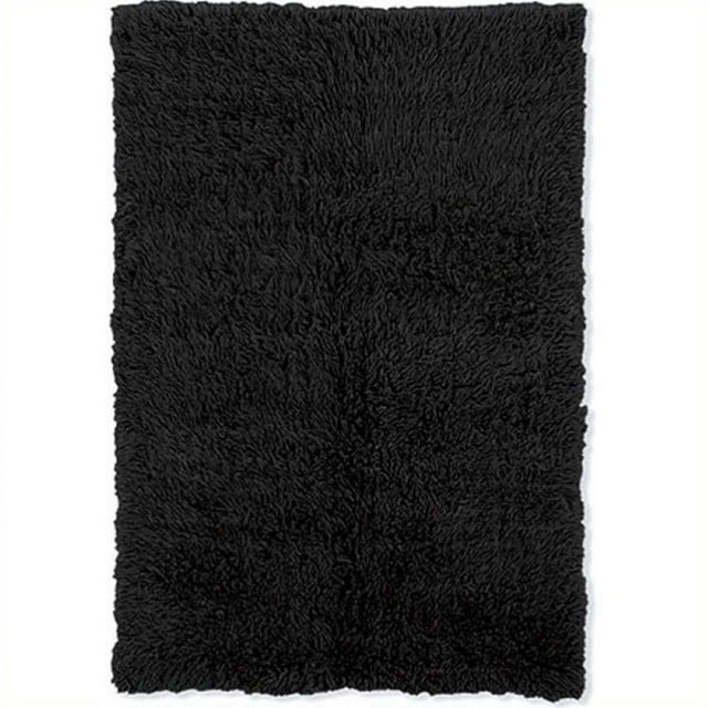 Hawthorne Collection Tapis de Zone Tissé à la Main 5 Pieds x 8 Pieds en Noir
