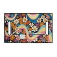 thumbnail image 6 of Yuyamidu Hippie Flowers Golf Cart Seat Covers with 4 Pockets Floral Club Car Seat Cushion Covers for More 2 Person Seats Floral Golf Cart Seat Towel Blanket, 6 of 7